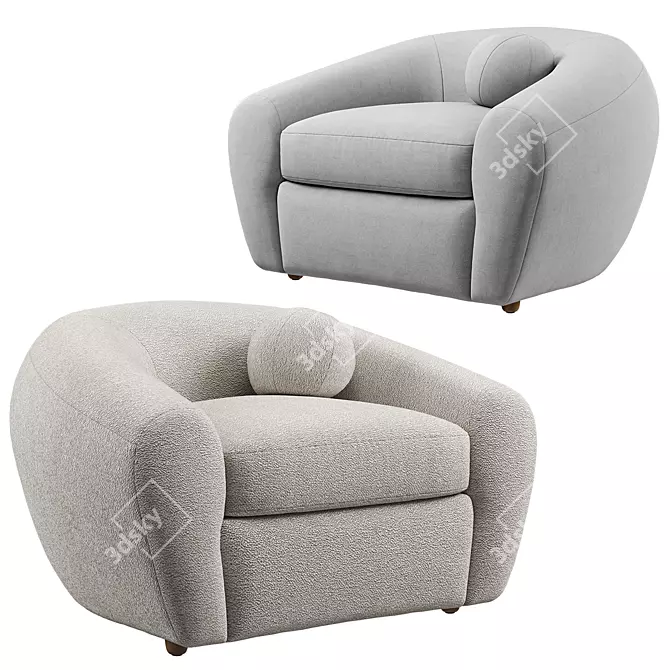 1970’s Luxury Redefined: RH Sylvain Armchair 3D model image 2