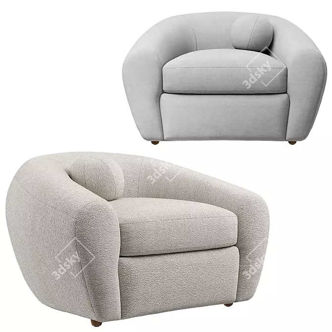 1970’s Luxury Redefined: RH Sylvain Armchair 3D model image 4