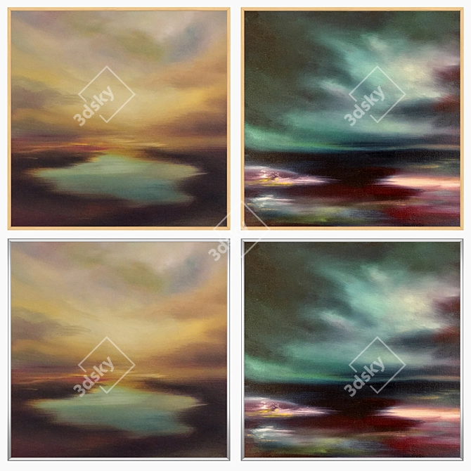 Gallery Collection: Set of 2 Wall Paintings 3D model image 3