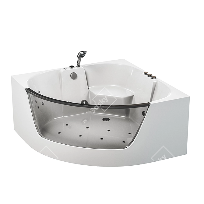 SSWW A4104 Acrylic Whirlpool Tub 3D model image 1