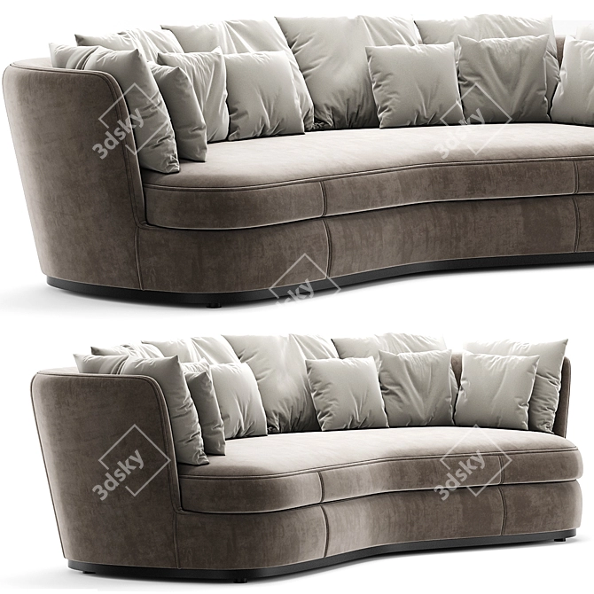 Apollo Maxalto Sofa: Elegant Italian Design 3D model image 1