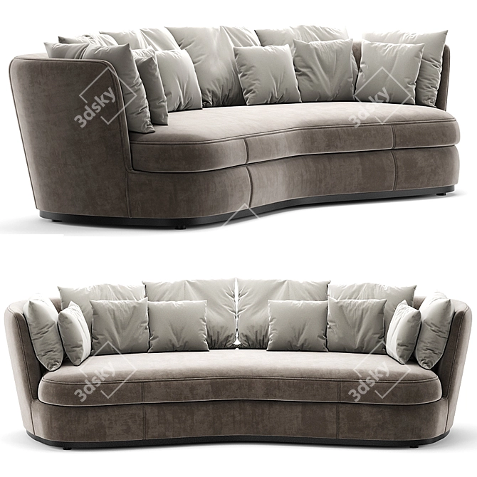 Apollo Maxalto Sofa: Elegant Italian Design 3D model image 2