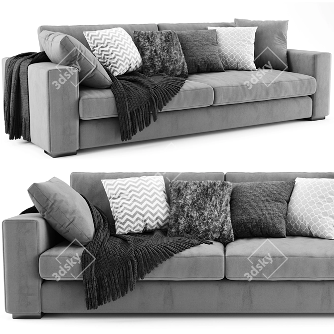 Sleek Sitka Sofa - Modern Design 3D model image 1
