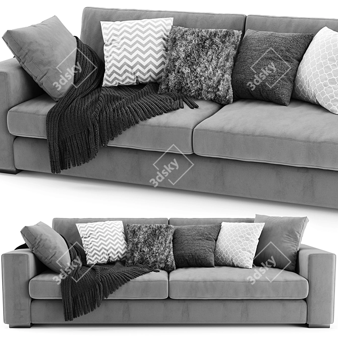 Sleek Sitka Sofa - Modern Design 3D model image 3