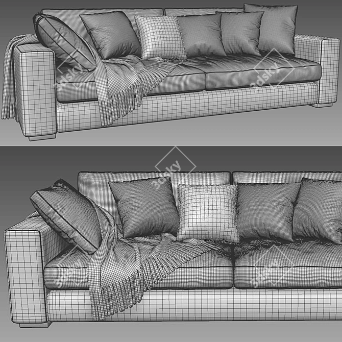 Sleek Sitka Sofa - Modern Design 3D model image 4