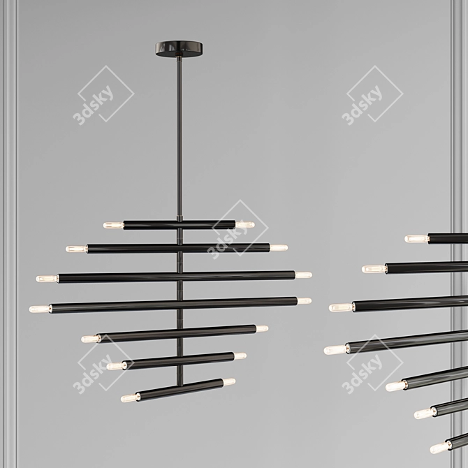 Elegant Dean Chandelier - Timeless Beauty 3D model image 1