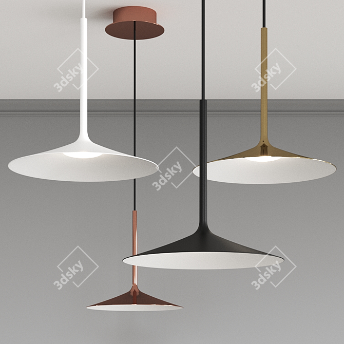 Poe_P Pendant Lamp: Italian Elegance by Linea Light 3D model image 3