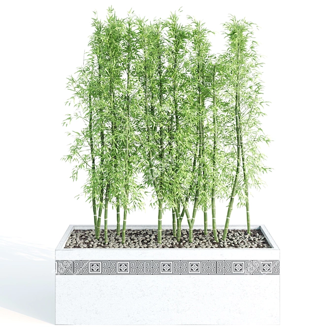 Green Oasis: Decorative Indoor Plant Set 3D model image 4