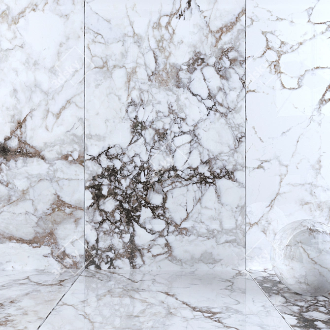 MUSEUM BRECCIA Wall Tiles: Stunning Multi-Texture Design 3D model image 1