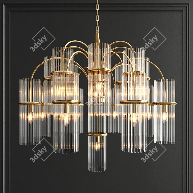 Glamorous Crystal Chandeliers Collection 3D model image 3