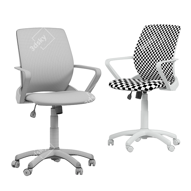 Modern Fly White GTP Chair 3D model image 3