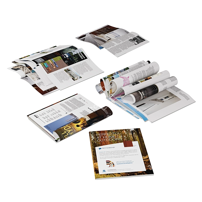 Architectural Magazines Bundle 3D model image 2