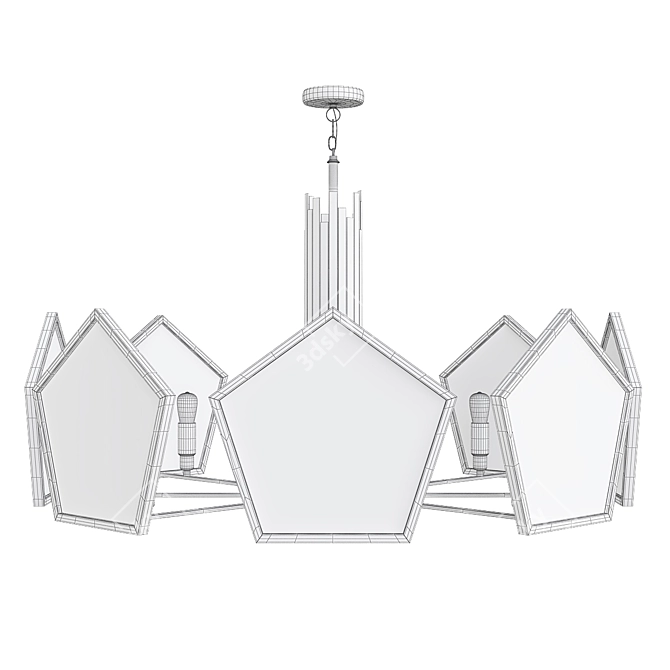 Anke Luxury Brass Chandelier: Modern Elegance for Any Space 3D model image 2