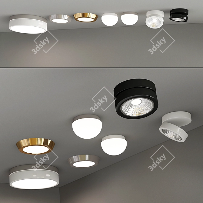 Modern Ceiling Lamp Collection 3D model image 2