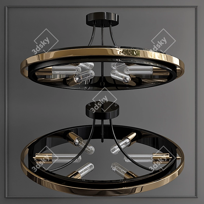 Elegant Davos Chandelier 3D model image 1