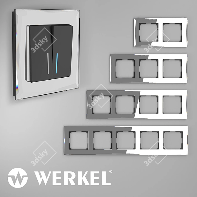 Werkel Diamant Mirror Glass Frames 3D model image 1