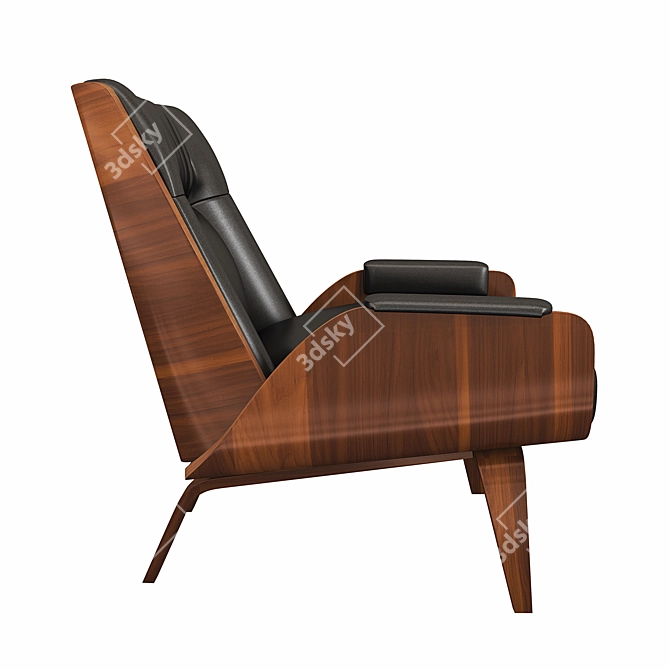 Modern Brazilian Leather Chair 3D model image 2
