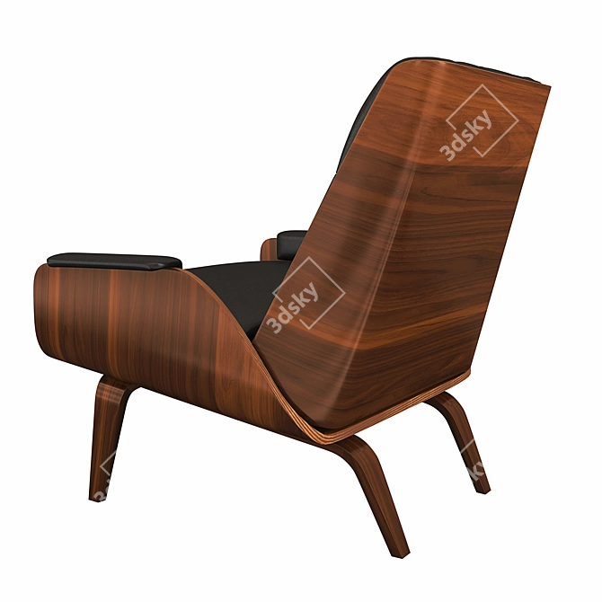 Modern Brazilian Leather Chair 3D model image 3