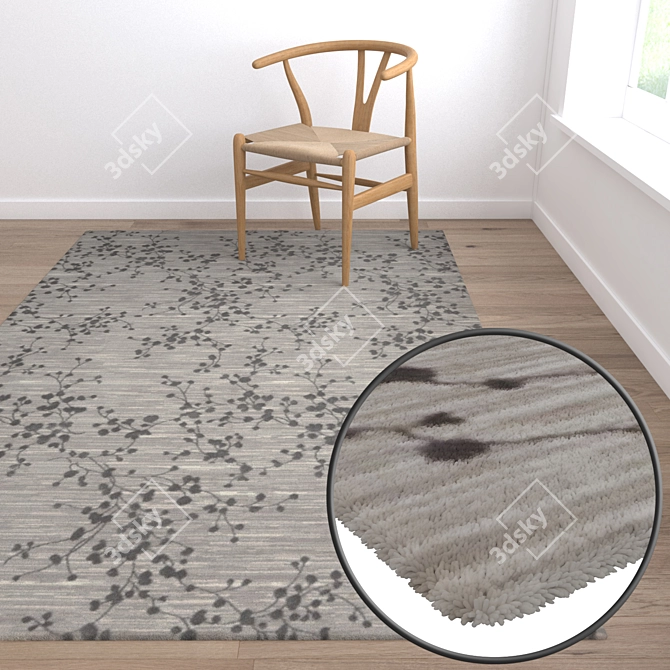 Variety Set of High-Quality Carpets 3D model image 5