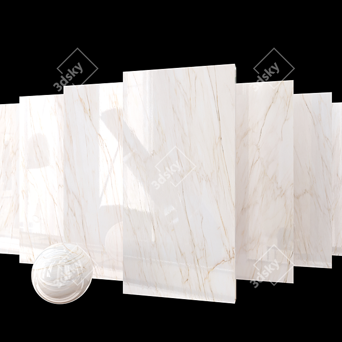 Museum Gioia Gold Marble Set 3D model image 1