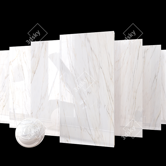 Museum Gioia Silver Marble Set 3D model image 1