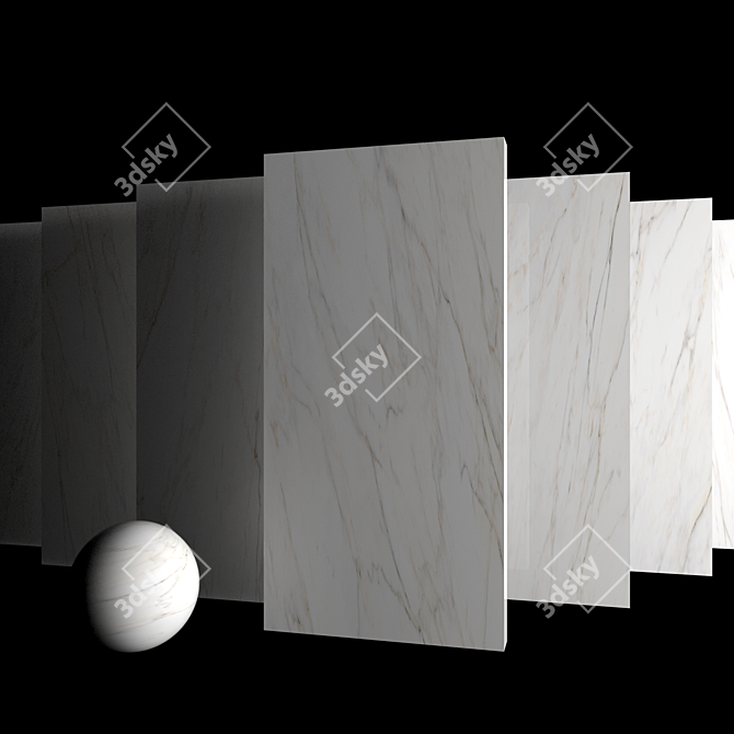 Museum Gioia Silver Marble Set 3D model image 3