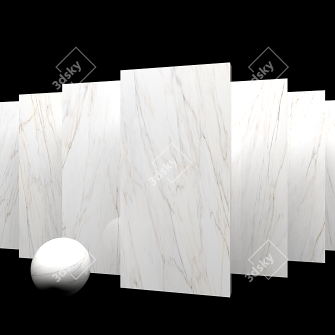 Museum Gioia Silver Marble Set 3D model image 4