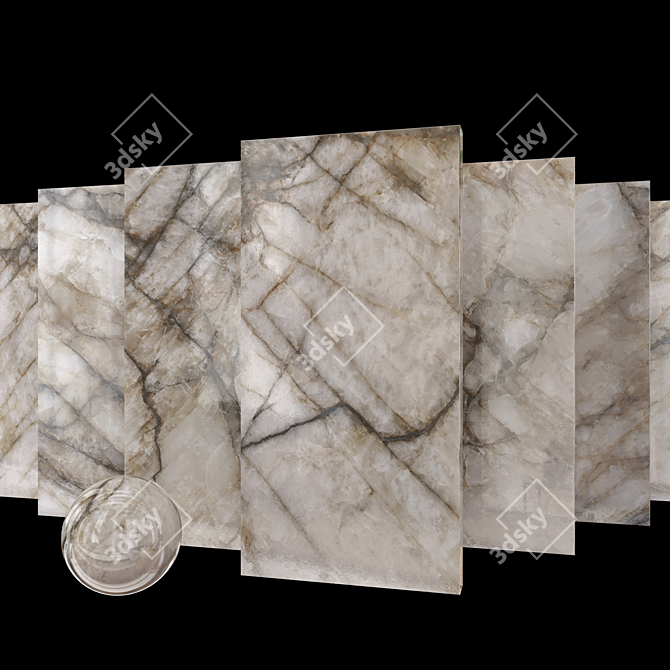 Museum Crystal Thunder: Multi-Texture Marble Set 3D model image 1