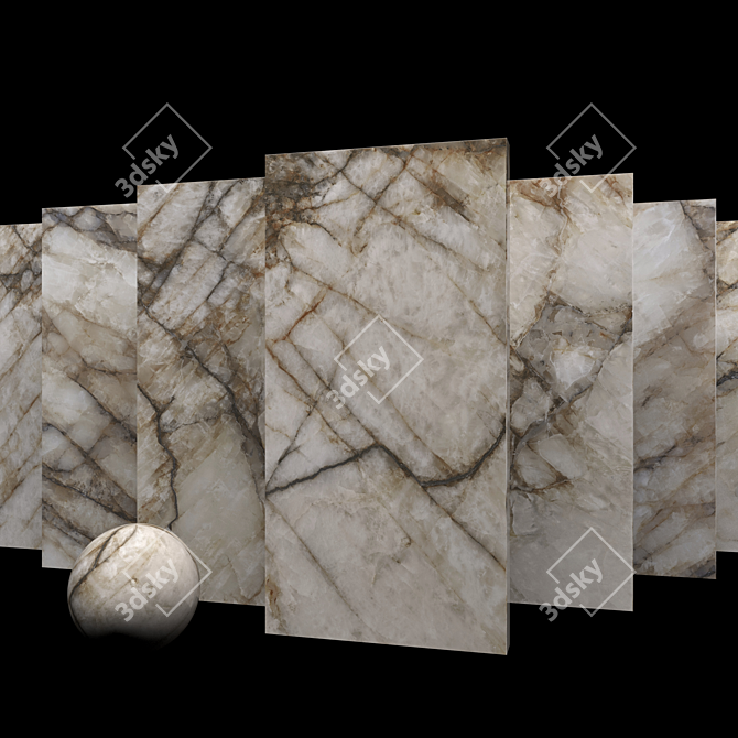 Museum Crystal Thunder: Multi-Texture Marble Set 3D model image 4