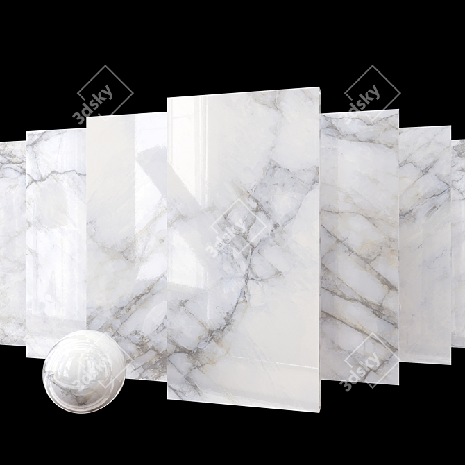 Museum Crystal White Marble Set 3D model image 1