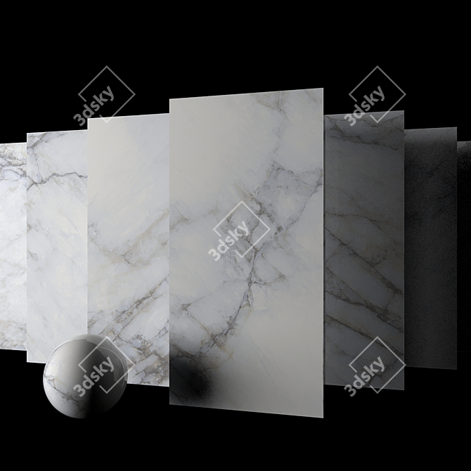 Museum Crystal White Marble Set 3D model image 2