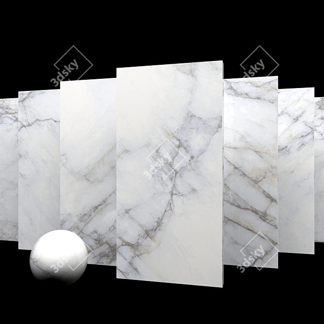 Museum Crystal White Marble Set 3D model image 4