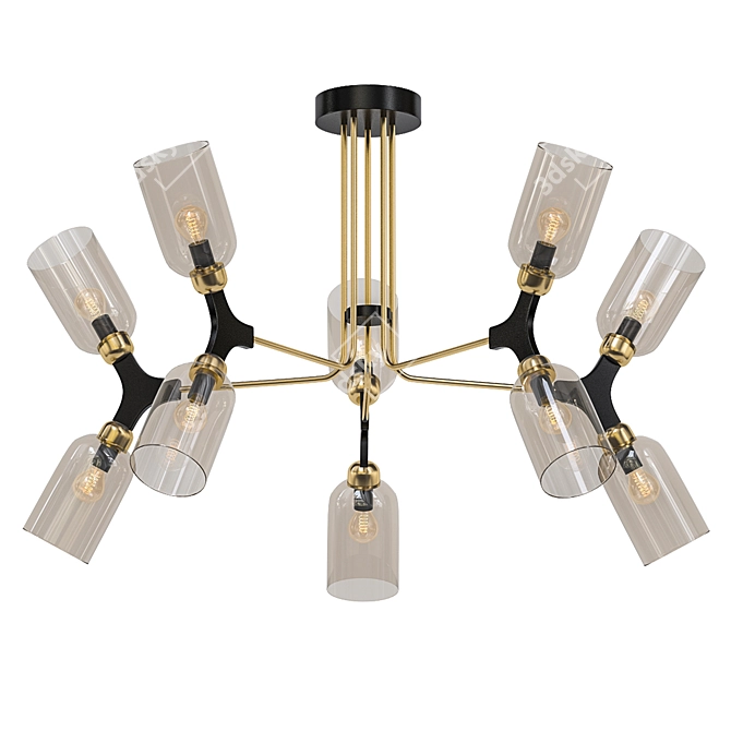 Elegant Hamburg Pendant Light 3D model image 1