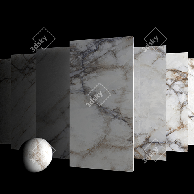 Museum Crystal White Marble Set 3D model image 3