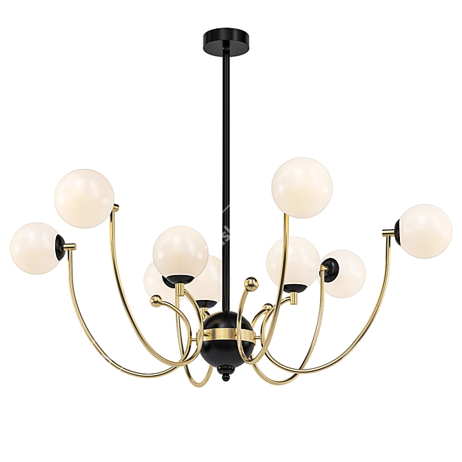 Modern Gold Pendant Light 3D model image 1