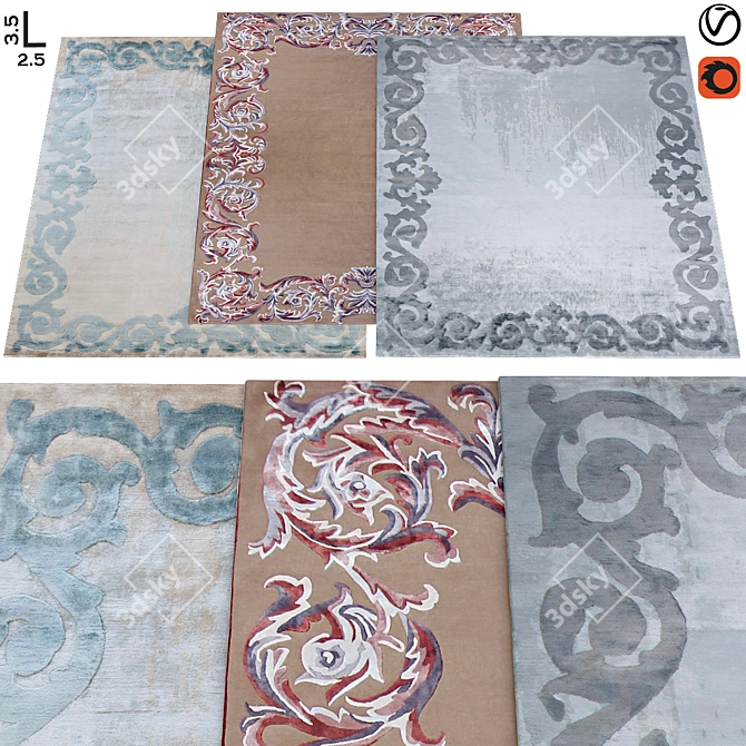 Archive Classic Carpets 3D model image 1