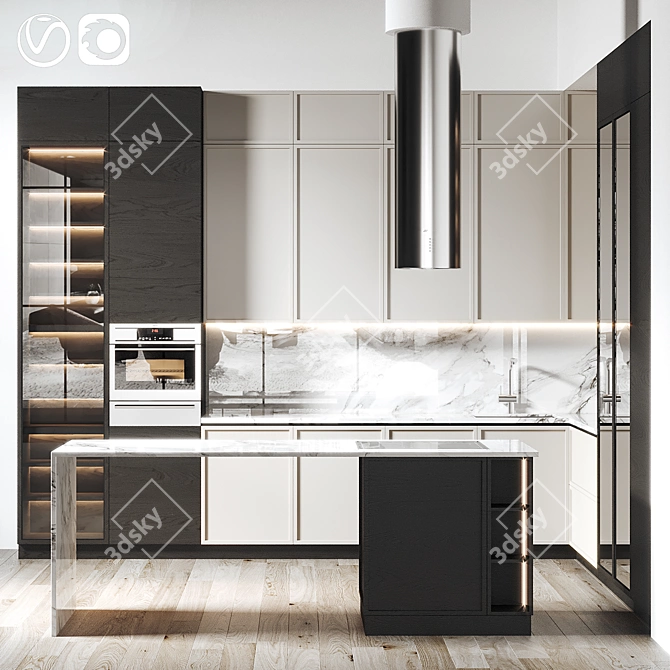 Modern Kitchen Model for 3dsmax & V-ray 3D model image 4