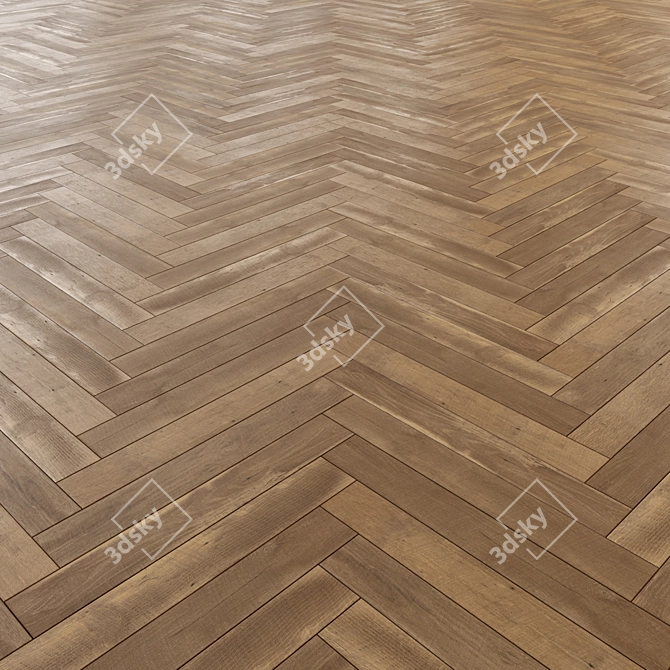 Versatile Laminate Flooring: 3 Layouts, Editable Design 3D model image 3