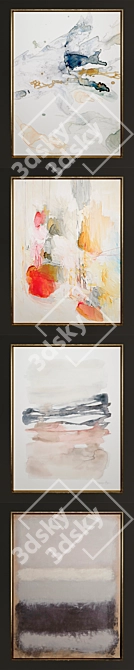 Modern Artworks Collection - 4 Pieces 3D model image 2