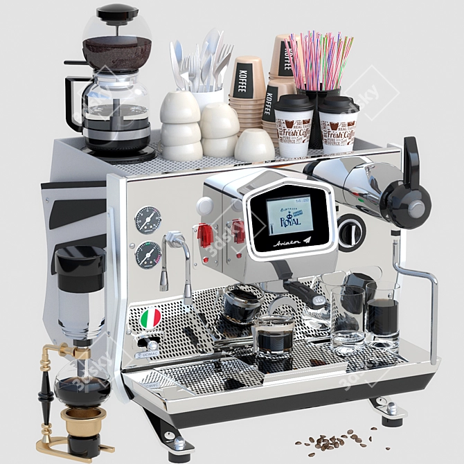 Aviator Royal 1GR: Advanced Coffee Machine 3D model image 1