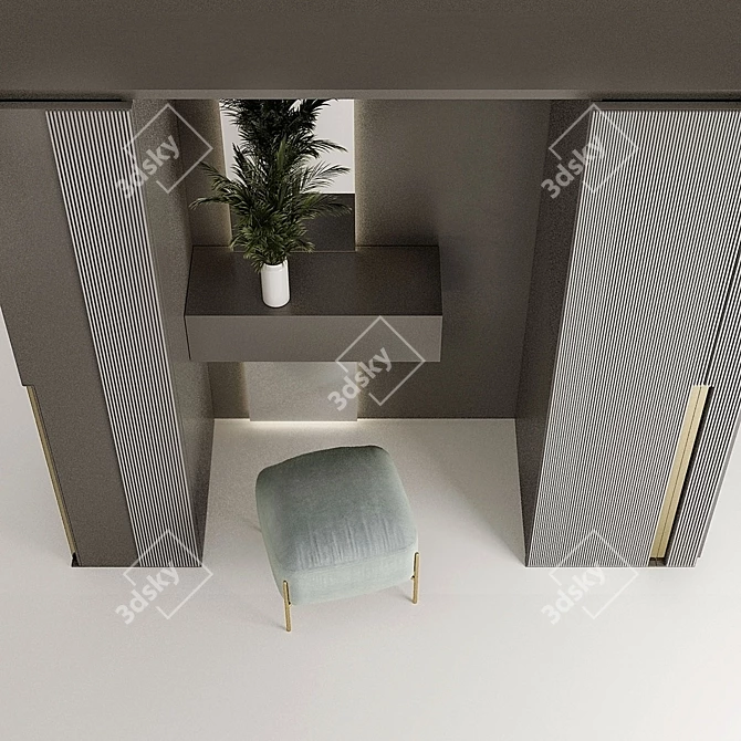 Modern Reiki Entryway Set 3D model image 3