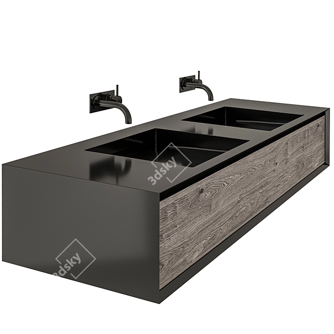 Sleek Minimalist Wash Basin 3D model image 2