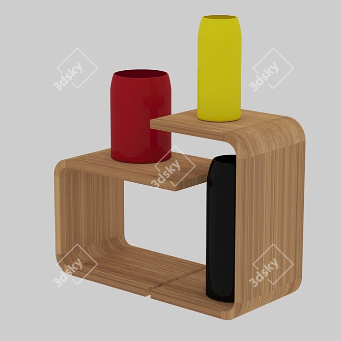 ZEITRAUM WAITER & WAITRESS: Stylish and Functional Side Tables 3D model image 6