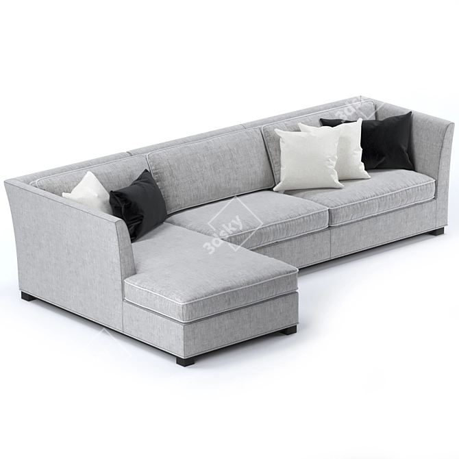 Cordian Modular Sofa: Stylish and Spacious 3D model image 2