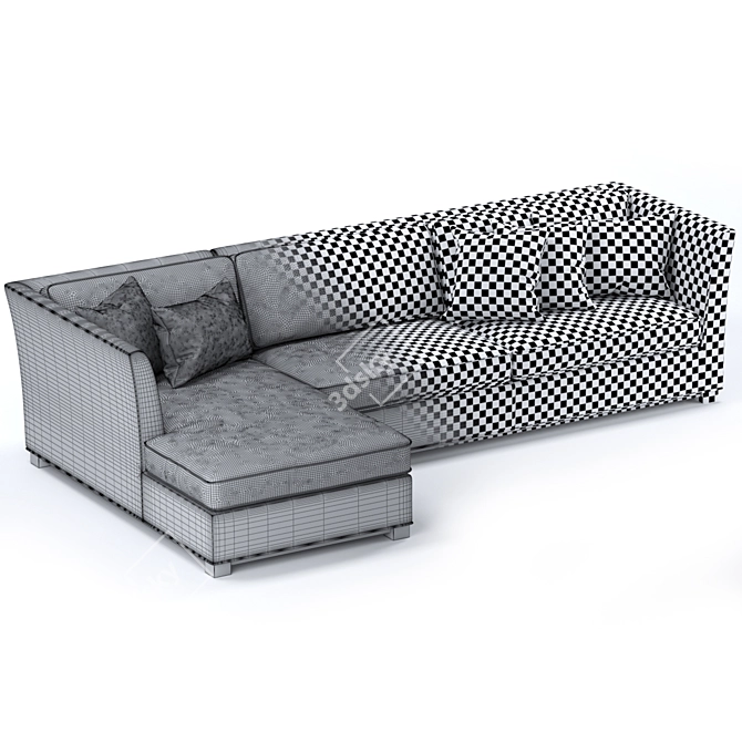 Cordian Modular Sofa: Stylish and Spacious 3D model image 5