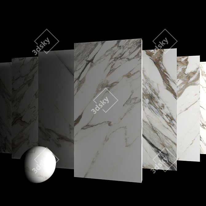 Elegant Marble Set: Macchia Vecchia 3D model image 3