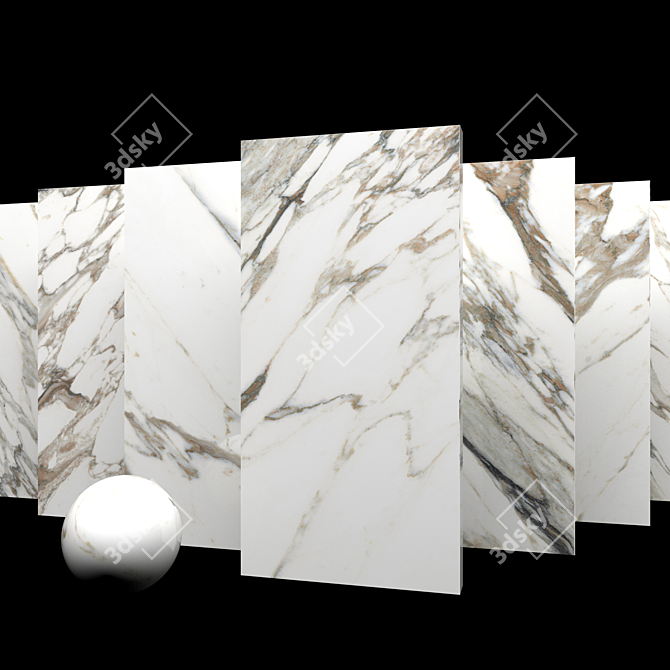 Elegant Marble Set: Macchia Vecchia 3D model image 4