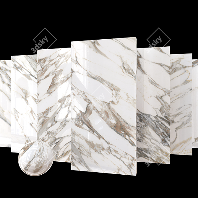 Elegant Macchia Vecchia Marble Set 3D model image 1