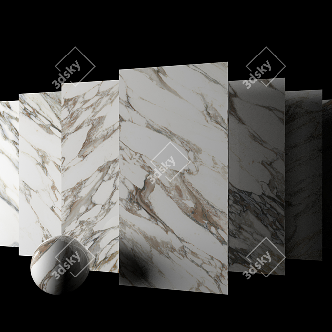 Elegant Macchia Vecchia Marble Set 3D model image 2