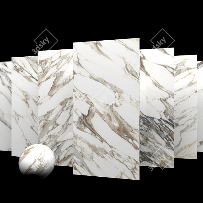 Elegant Macchia Vecchia Marble Set 3D model image 4